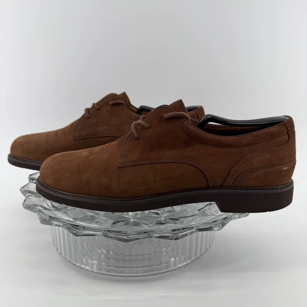 Rockport M1209 Brown‎ Suede Leather Oxford Dress Shoes Men's 9 1/2 M
